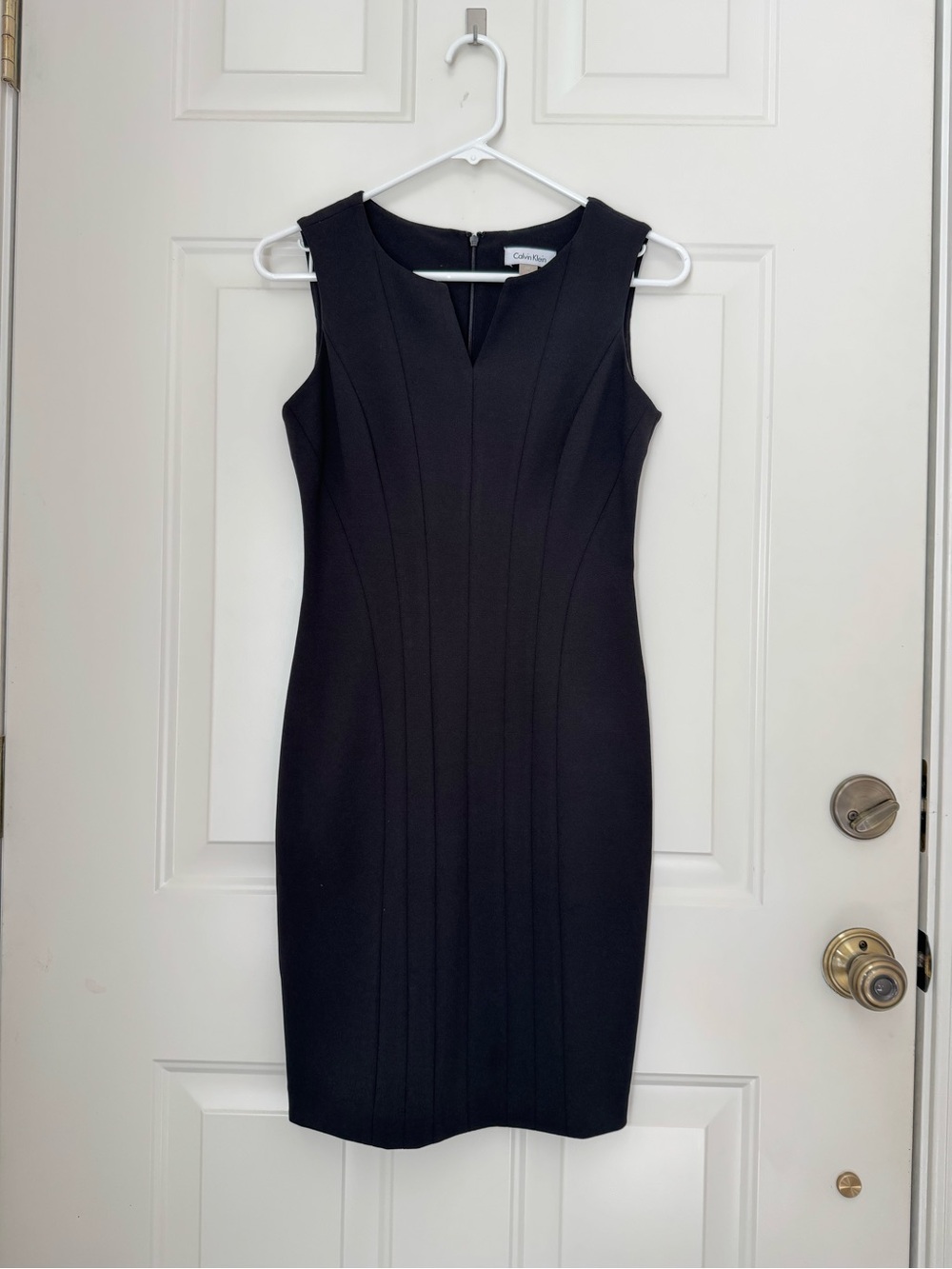 Calvin Klein Black Sleeveless Sheath Dress